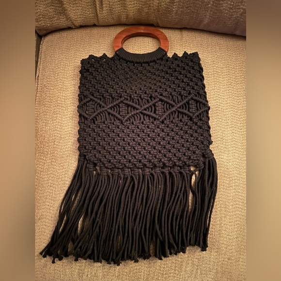 Danielle Nicole Macrame Fringe Bag - Picture 3 of 8